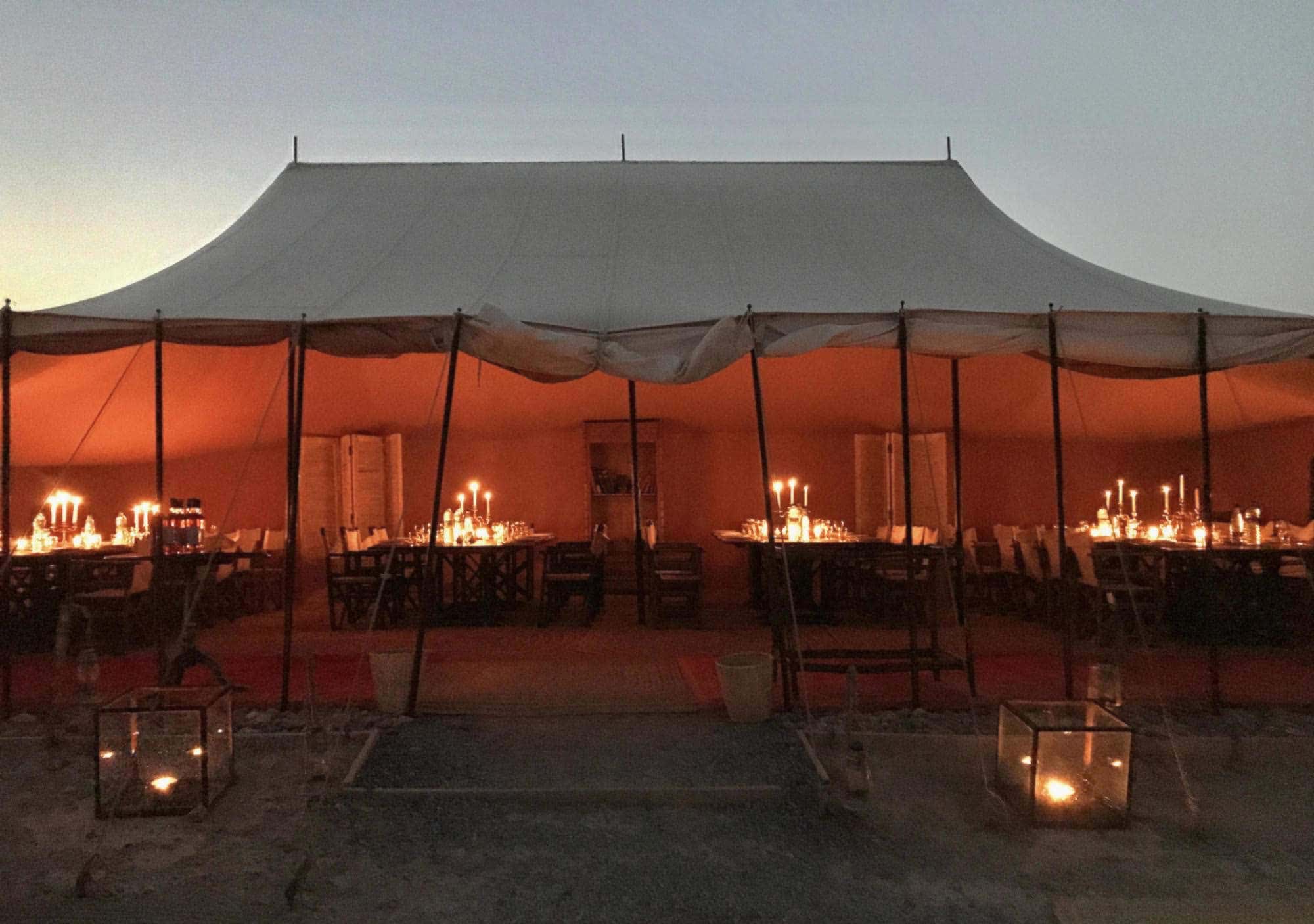 Dîner sous les étoiles — désert d'Agafay, Marrakech